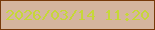 文字の大きさ：2、枠の色：77390b、背景の色：d5b59f、文字の色：c6d738 無料ブログパーツのブログ時計