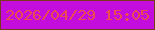 文字の大きさ：1、枠の色：773a1a、背景の色：c30ddd、文字の色：ed4b51 無料ブログパーツのブログ時計