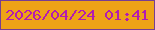 文字の大きさ：3、枠の色：773e92、背景の色：eea317、文字の色：b31cb1 無料ブログパーツのブログ時計