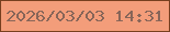 文字の大きさ：4、枠の色：773f1f、背景の色：f39d7a、文字の色：876558 無料ブログパーツのブログ時計