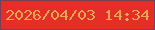 文字の大きさ：1、枠の色：774053、背景の色：e62e28、文字の色：e4a853 無料ブログパーツのブログ時計
