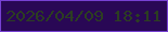 文字の大きさ：1、枠の色：7741d3、背景の色：290855、文字の色：2c3e21 無料ブログパーツのブログ時計