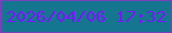 文字の大きさ：3、枠の色：7742bb、背景の色：15778f、文字の色：7c15fd 無料ブログパーツのブログ時計