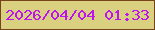 文字の大きさ：4、枠の色：77431c、背景の色：d9d17f、文字の色：be13f1 無料ブログパーツのブログ時計