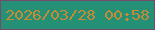 文字の大きさ：3、枠の色：77496b、背景の色：249177、文字の色：c88a34 無料ブログパーツのブログ時計