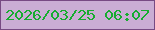 文字の大きさ：2、枠の色：774a83、背景の色：caadd4、文字の色：16ac2f 無料ブログパーツのブログ時計