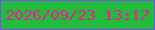 文字の大きさ：5、枠の色：774dfd、背景の色：22bb3c、文字の色：e82296 無料ブログパーツのブログ時計