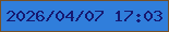 文字の大きさ：2、枠の色：775025、背景の色：307edb、文字の色：161971 無料ブログパーツのブログ時計