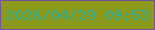 文字の大きさ：5、枠の色：77529e、背景の色：8c9a1c、文字の色：31aa8d 無料ブログパーツのブログ時計