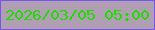 文字の大きさ：1、枠の色：7753f0、背景の色：b09eb2、文字の色：20db01 無料ブログパーツのブログ時計