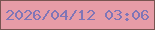 文字の大きさ：1、枠の色：775450、背景の色：e69ca7、文字の色：8075b6 無料ブログパーツのブログ時計