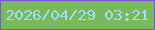 文字の大きさ：1、枠の色：7755d3、背景の色：79b95a、文字の色：9fdefc 無料ブログパーツのブログ時計
