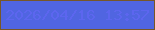 文字の大きさ：4、枠の色：775727、背景の色：5065e1、文字の色：5c66ef 無料ブログパーツのブログ時計