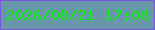文字の大きさ：4、枠の色：7757db、背景の色：6797a8、文字の色：0df10f 無料ブログパーツのブログ時計