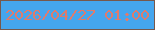 文字の大きさ：5、枠の色：77584c、背景の色：45a6ee、文字の色：df7b6d 無料ブログパーツのブログ時計