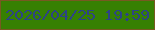 文字の大きさ：4、枠の色：775921、背景の色：368002、文字の色：2d4386 無料ブログパーツのブログ時計