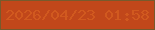 文字の大きさ：4、枠の色：775a2c、背景の色：c1471a、文字の色：d1591f 無料ブログパーツのブログ時計