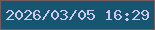 文字の大きさ：5、枠の色：775b5f、背景の色：165671、文字の色：cfc8ea 無料ブログパーツのブログ時計