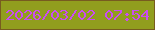 文字の大きさ：5、枠の色：775c1f、背景の色：919e1e、文字の色：ca4df4 無料ブログパーツのブログ時計