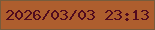 文字の大きさ：4、枠の色：775c3c、背景の色：ae5e2e、文字の色：510b1e 無料ブログパーツのブログ時計