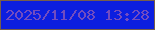 文字の大きさ：4、枠の色：775e4b、背景の色：0c1ee0、文字の色：724cc0 無料ブログパーツのブログ時計