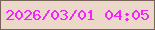 文字の大きさ：3、枠の色：776358、背景の色：ecd8c9、文字の色：f122fc 無料ブログパーツのブログ時計
