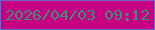 文字の大きさ：4、枠の色：7763cd、背景の色：c50083、文字の色：408e75 無料ブログパーツのブログ時計