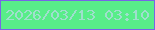 文字の大きさ：5、枠の色：7765e6、背景の色：58ed89、文字の色：9fdfcd 無料ブログパーツのブログ時計