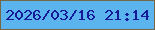文字の大きさ：3、枠の色：776644、背景の色：5cb4ee、文字の色：141a98 無料ブログパーツのブログ時計