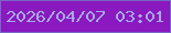 文字の大きさ：5、枠の色：7766c7、背景の色：8a19bf、文字の色：a6a9eb 無料ブログパーツのブログ時計