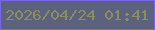 文字の大きさ：1、枠の色：7766ea、背景の色：5c617e、文字の色：8b8d62 無料ブログパーツのブログ時計