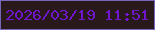 文字の大きさ：1、枠の色：7767bc、背景の色：29191a、文字の色：7016cc 無料ブログパーツのブログ時計