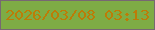 文字の大きさ：3、枠の色：776872、背景の色：7eac45、文字の色：bc7c07 無料ブログパーツのブログ時計