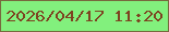 文字の大きさ：5、枠の色：776a3e、背景の色：82f07d、文字の色：7d4321 無料ブログパーツのブログ時計