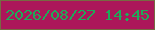 文字の大きさ：2、枠の色：776a42、背景の色：ac175a、文字の色：1eab59 無料ブログパーツのブログ時計