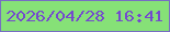 文字の大きさ：3、枠の色：776dc3、背景の色：86e177、文字の色：744ace 無料ブログパーツのブログ時計