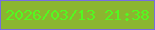文字の大きさ：2、枠の色：776ddf、背景の色：8bb62f、文字の色：53f921 無料ブログパーツのブログ時計