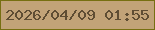 文字の大きさ：4、枠の色：776f11、背景の色：c2a378、文字の色：5f4d33 無料ブログパーツのブログ時計