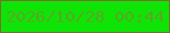 文字の大きさ：5、枠の色：77712a、背景の色：0ee507、文字の色：59a823 無料ブログパーツのブログ時計