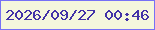文字の大きさ：5、枠の色：7771f6、背景の色：f5f7dd、文字の色：4232a7 無料ブログパーツのブログ時計