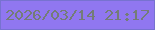 文字の大きさ：4、枠の色：7772d0、背景の色：9077f0、文字の色：747c77 無料ブログパーツのブログ時計