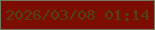 文字の大きさ：3、枠の色：777a65、背景の色：7c0d02、文字の色：534213 無料ブログパーツのブログ時計