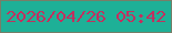 文字の大きさ：1、枠の色：777e68、背景の色：1eb097、文字の色：c2305f 無料ブログパーツのブログ時計