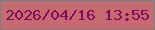 文字の大きさ：5、枠の色：778088、背景の色：c56b6f、文字の色：83085f 無料ブログパーツのブログ時計