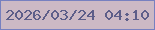 文字の大きさ：4、枠の色：7780c0、背景の色：ccb9c5、文字の色：5d5e89 無料ブログパーツのブログ時計