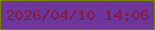 文字の大きさ：5、枠の色：778200、背景の色：6f369a、文字の色：861b48 無料ブログパーツのブログ時計