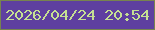 文字の大きさ：4、枠の色：77834f、背景の色：5e3fa0、文字の色：c5df93 無料ブログパーツのブログ時計