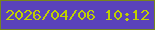 文字の大きさ：1、枠の色：77851d、背景の色：5a42bb、文字の色：c0d001 無料ブログパーツのブログ時計