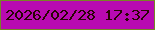 文字の大きさ：1、枠の色：778525、背景の色：b80ab1、文字の色：290404 無料ブログパーツのブログ時計