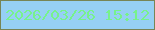 文字の大きさ：4、枠の色：778556、背景の色：96d0f4、文字の色：77f28c 無料ブログパーツのブログ時計